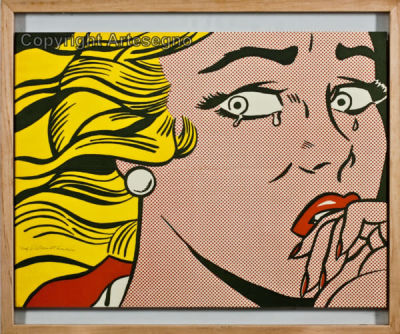 Roy Lichtenstein (1923-1997) - Folded invitation. 
cm 43x58 
1963 
Crying Girl (Invito Leo 