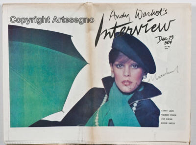 Andy Warhol (1928-1987) - Magazine 
cm 29x38 
1973 
Interview Unframed Hand signed by the artist 