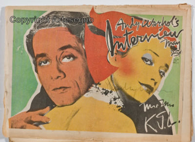 Andy Warhol (1928-1987) - Magazine 
cm 29x38 
1975 
Interview Unframed Hand signed by the artist 