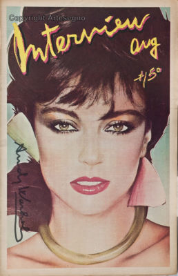 Andy Warhol (1928-1987) - Magazine 
cm 43x28 
1979 
Interview, Rachel Ward Framed Hand signed by 