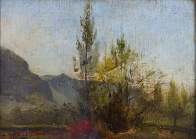 Luigi Gioli (1855-1947) Senza titolo Olio su tela su cartone cm 21 Firma in... - Luigi Gioli 