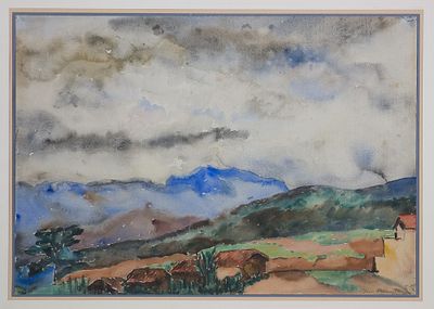 Pedro Nel Gomez (1899-1984) Senza titolo Acquarello su carta cm 31x44 Firma... - Pedro Nel Gomez 