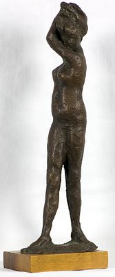 Augusto Murer (1922-1985) Nudo femminile, 1976 Scultura in bronzo cm 37x12x8... - Augusto Murer 