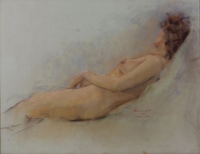Ugo Celada da Virgilio (1895-1995) Nudo Pastello su carta cm 48x62 Firma in... - Ugo Celada da 