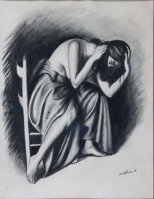 Gregorio Sciltian (1900-1985) Nudo di donna con veste, 1971 china... - Gregorio Sciltian 