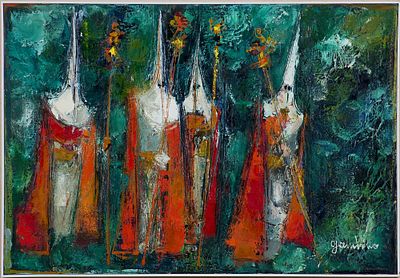 Giuseppe Gambino (1928-1997) In procesione de la Semana Santa de Murcia, 1971... - Giuseppe 