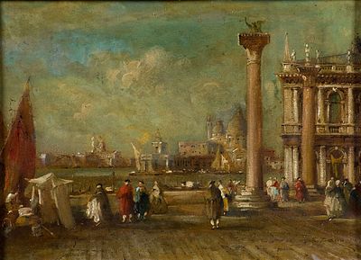 Eugenio Bonivento (Zeno) (1888-1956) Senza titolo (Venezia) Olio su tavola cm... - Eugenio 