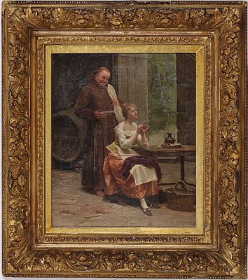 Giovanni Della Rocca (1788-1858) Malizia Olio su tela cm 46x38 Firma in basso... - Giovanni Della 