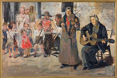 Cosimo Privato (1899-1971) Senza titolo Olio su tavola cm 40x60 Firma in... - Cosimo Privato 