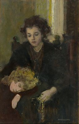 Venanzio Zolla (1880-1961) Senza titolo Olio su cartone cm 56x36 Firma in... - Venanzio Zolla 