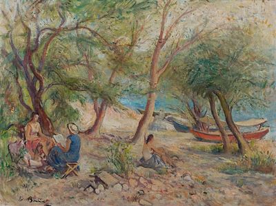 Contardo Barbieri (1900-1966) Senza titolo Olio su tela cm 60x80 Firma in... - Contardo Barbieri 