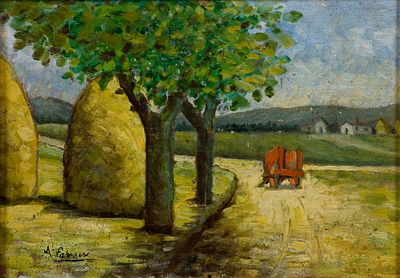 Angelo Pavan (1893-1945) Senza titolo Olio su tavola cm 25x35 Firma in basso... - Angelo Pavan 