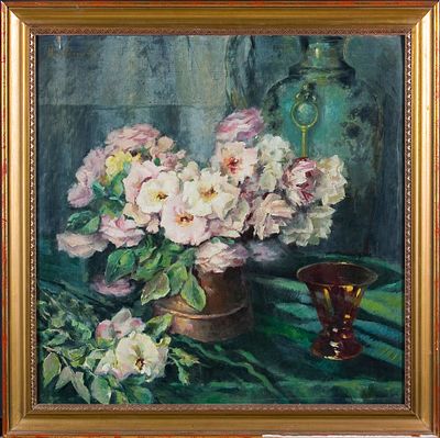 Miete Zangrando (XX sec.) Senza titolo olio su cartone rigido cm 70x70 Firma... - Miete Zangrando 