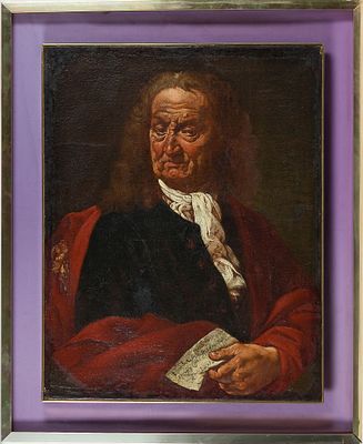 Artista del XVIII sec. Scuola Lombarda Busto di uomo, 1750ca Olio su tela cm... - Artista del 