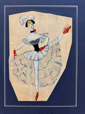 Бруни Татьяна Георгиевна - графика "Эскиз театрального костюма" 1930-ые г.г. Из собрания А. и 