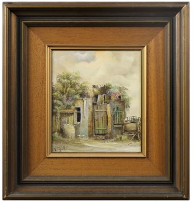 יעקב נובוגרודר נ.1939 - rural view. שמן על בד, חתום וממוסגר. 
מידות: 23-20 ס"מ. 
זכה ב1983 פרס 