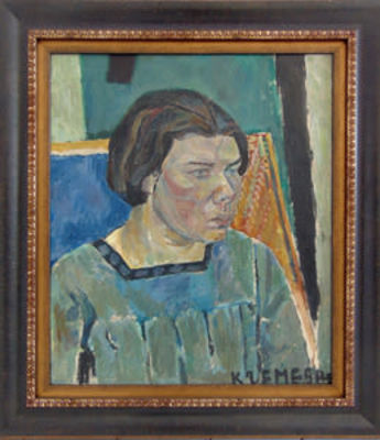 פנחס קרמן - Pinchus Kremegne (1890-1981) - Portrait de Femme, ca.1920. PINCHUS KREMEGNE 1890-1981 
