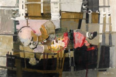 מאיר שטיינגולד - Meir Steingold (1922-1985) - ,תינוק. שמן על בד, חתום, 70X96, ממוסגר. 
יליד פולין 