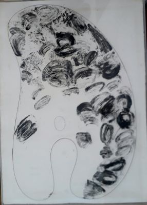 Jim Dine - Palette. lithograph, framed, signed, numbered from edition of 75.