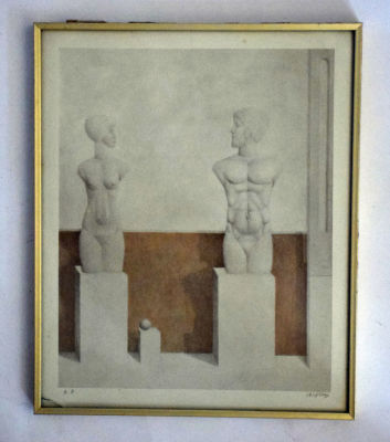 Moshe Proppes (1904-1984 - דמויות. ליטוגרפיה חתומה וממוסגרת.