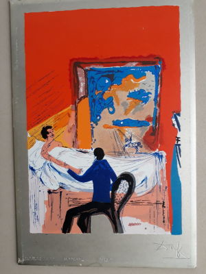 Salvador Dali (1904-1989)After - The Professions , 20x30 cm , silkscreens on silver plated 