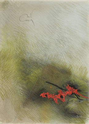 יוסף לובן (ארגנטינה - ישראל, 1925-1992)LOVEN JOSEPH - קומפוזיציה, פסטל על נייר, 77X56 ס"מ, חתום.