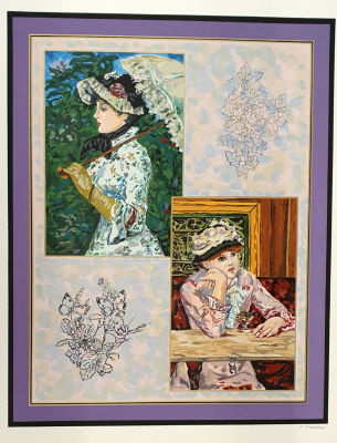 מאיר פיצחדזה (2010 - 1955) - מחווה לרנואר. הדפס משי גדול מאד 92X71 ס"מ, חתום בעיפרון מסומן כניסיון 