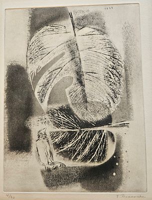 Felicia PACANOWSKA (1907-2002) POLISH ARTIST - A wounded Bird, 1955. X 
X 
Etching 
Hand signed 