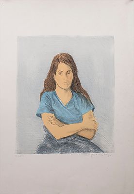 Raphael SOYER (1899-1987) - נערה יושבת, 1979. 1979 
Limit: 80 
Technik: Farblithographie auf 