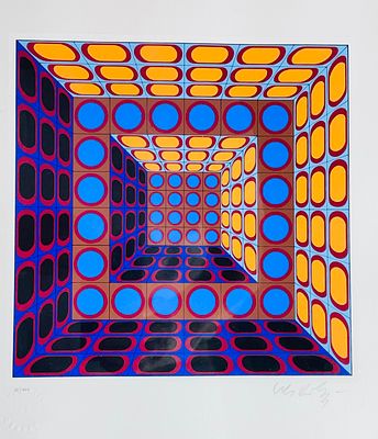 Victor Vasarely - Composition DUOMO. DUOMO by VICTOR VASARELY - LIMITED EDITION - SIGNED/NUMBERED - 