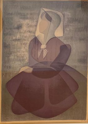 Louis Toffoli, 1907-1999 - אישה יושבת. Louis Toffoli was a French painter, best known for his 