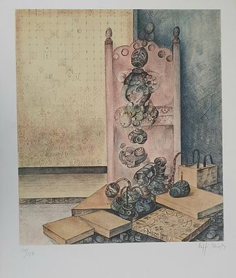 רפי קייזר - ליטוגרפיה חתומה וממוספרת בעיפרון, 70X50 ס"מ.