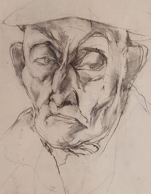 Anna TICHO (1894-1980) - Old Man from Jerusalem (Double side ). Anna TICHO 
(1894-1980) 
Old Man 