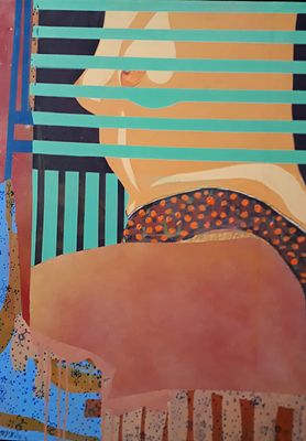 ZIVA RON - אשה. שמן על בד, חתום ומתוארך 1970, ממוסגר. 
זיוה רון, ציירת ישראלית מחשובות ציירי הפופ 