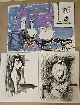 זהבה פז - 2 רישומים-דמויות, 
ושמן אחד על נייר-דומם
בסך הכל- 3 עבודות למכירה בפריט זה. דמויות -2 