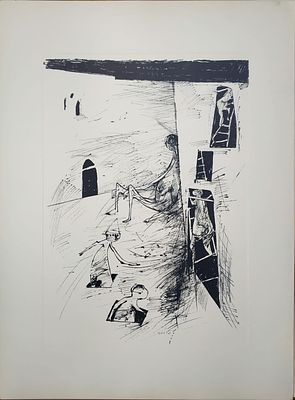 Yosl BERGNER (1920-2017) - Walls Portfolio of 12 lithographs(1960) 
Print-Multiple 
Lithograph 