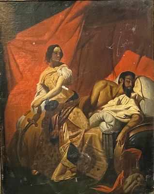 &Eacute;mile Jean-Horace Vernet (French1789 – 1863)- Attributed - יהודית והולופרנס, Judith et Holopherne 