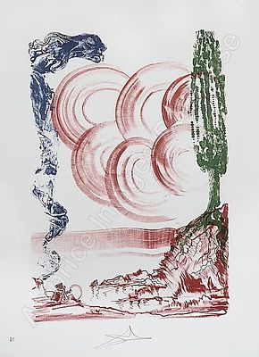 Salvador DALI (1904-1989) - Colibri (Atomo/Moscas) (1973). ליטוגרפיה, חתומה בעיפרון , מסומנת 