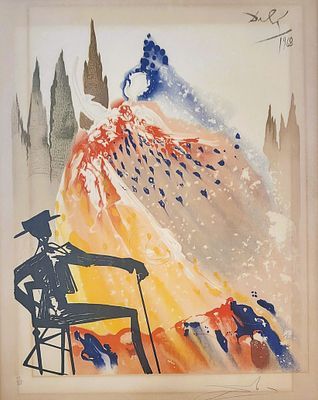 סלבדור דאלי Salvador Dali (1904-1989) - Carmen , My Love is Like A Gypsy Woman, 1968. ליטוגרפיה על 