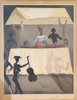 סלבדור דאלי Salvador Dali (1904-1989) - Outside The Bullring: The Fruit Seller, סצנה מהאופרה 