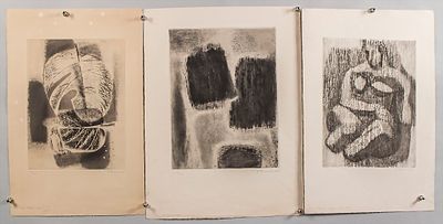 Felicia PACANOWSKA (1907-2002)-Polish art-פליציה פאסנובסקה - 3 עבודות גרפיות. 3 תחריטים, מידות 