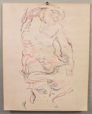 Oskar KOKOSCHKA (1886-1980) - Skizze 'Unvollendeter Sklave f&uuml;r das Julius Grab, nach Michelangelo' 