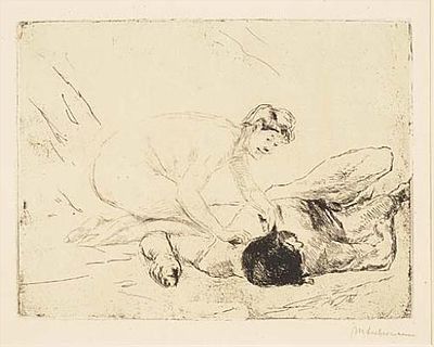Max LIEBERMANN (1847-1935) - Simson und Delila (1906-1909). Max LIEBERMANN (1847-1935), Simson und 