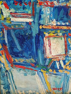 Jacques YANKEL (Kikoine) (1920-2020) - Composition(1970). Painting 
Oil/canvas 
Original artwork 