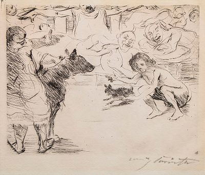 Lovis CORINTH (1858-1925) - 'Ohne Titel' aus: 'Das Gastmahl des Trimalchio', um 1919. Lovis 