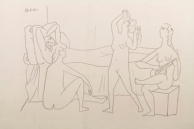 Pablo PICASSO (1881-1973) - 'Quatre nus au Harem' 1920. Pablo PICASSO (1881-1973), 'Quatre nus au 