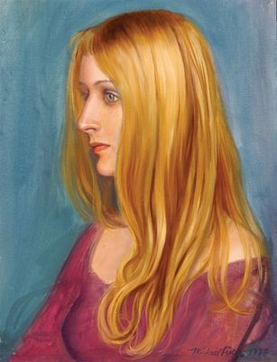 מייקל פוקס-MICHEAL FUCHS - Michael Fuchs 
French, born 1952 
Portrait of a Woman, 1977 
Medium 