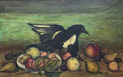 Michel ADLEN (1898-1980) - Bird and Still Life. Painting 
Oil/canvas 
Original artwork 
Certificate 
