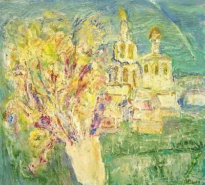 "Владимирская школа" Юкин Владимир Яковлевич, "Букет", 1980 г., 56х61,5 см, картон/масло. Юкин 