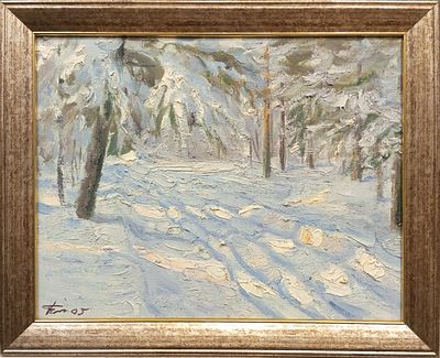 Чайников Григорий Леонтьевич, "Пушистый снежок", 2005 г., 50х40 см, холст/масло. Чайников 